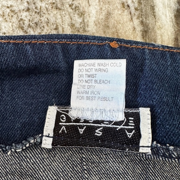 Vintage 90s Maria Denim Maxi Skirt Leather Stitching Grunge Fairy Dark Wash Blue - Picture 4 of 8